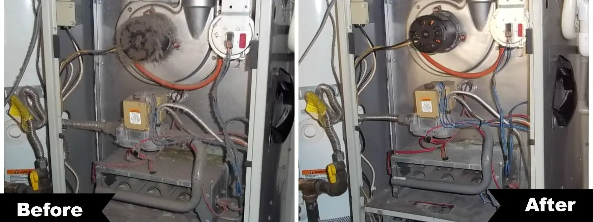 Furnace Cleaning Before After